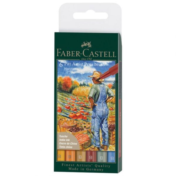 SET PITT ARTIST BRUSH B  6BOJA HARVEST FABER-CASTELL 167179 BLISTER