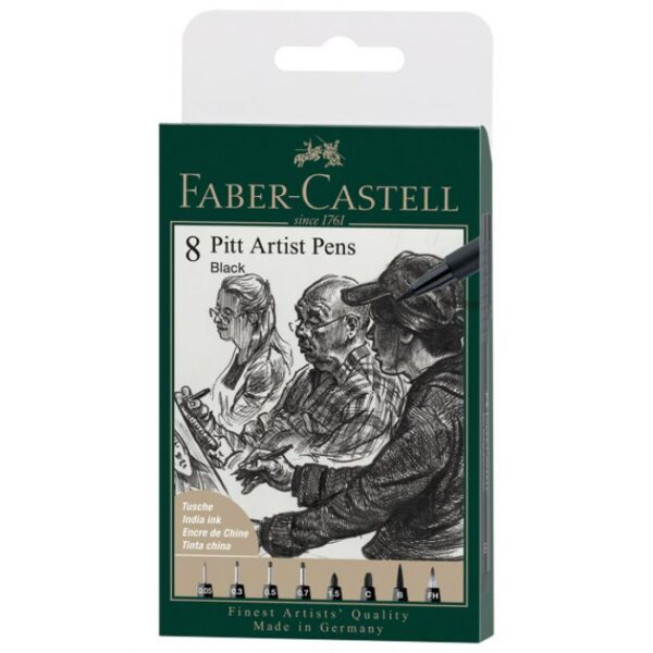 SET PITT ARTIST PK8 BLACK FABER-CASTELL 167158 BLISTER