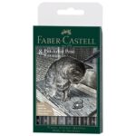 SET PITT ARTIST PK8  GRAY&AMP;BLACK FABER-CASTELL 167171 BLISTER