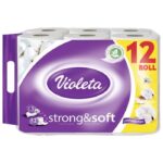PAPIR TOALET-ROLA TROSLOJNI PK12 STRONG&AMP;SOFT VIOLETA