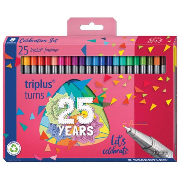 FLOMASTER FINELINER 0,3 MM PK20 PLUS 5 GRATIS TRIPLUS 25 YEARS STAEDTLER 334 C25 TA * DO ISTEKA ZALIHA