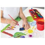 BOJA VODENA FI 24 MM 12BOJA PLUS BIJELA TEMPERA CONNECTOR FABER-CASTELL 125030 CRVENA KUTIJA - Image 5