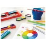 BOJA VODENA FI 24 MM 12BOJA PLUS BIJELA TEMPERA CONNECTOR FABER-CASTELL 125030 CRVENA KUTIJA - Image 6