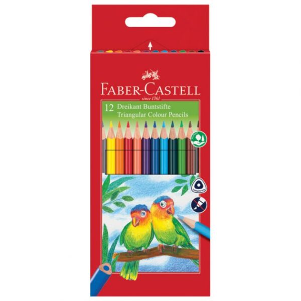 BOJE DRVENE  12BOJA TROKUTASTE FABER-CASTELL 120523 BLISTER