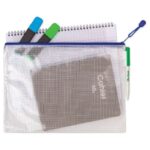 ETUI PVC SA ZIPOM A4 TARIFOLD(DJOIS) 509001 PROZIRNO-BIJELI/PLAVI - Image 2