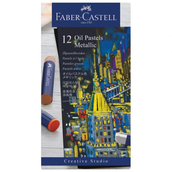 PASTELE ULJNE 12BOJA METALLIC CREATIVE STUDIO FABER-CASTELL 127014