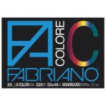 PAPIR U BOJI A3 PLUS  220G U BLOKU PK25 BRISTOL COLORE FABRIANO SORTIRANO