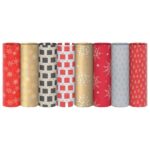 PAPIR UKRASNI ROLA 70X200 CM ECOCARTA NOVOGODIŠNJI REX-SAUL SADOCH EC3J105N