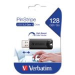 MEMORIJA USB128GB 3.0 PINSTRIPE VERBATIM 49319 CRNA BLISTER