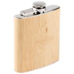 PLJOSKA METALNA PRESVUČENA BAMBUSOM 175ML NATUR