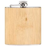 PLJOSKA METALNA PRESVUČENA BAMBUSOM 175ML NATUR - Image 4