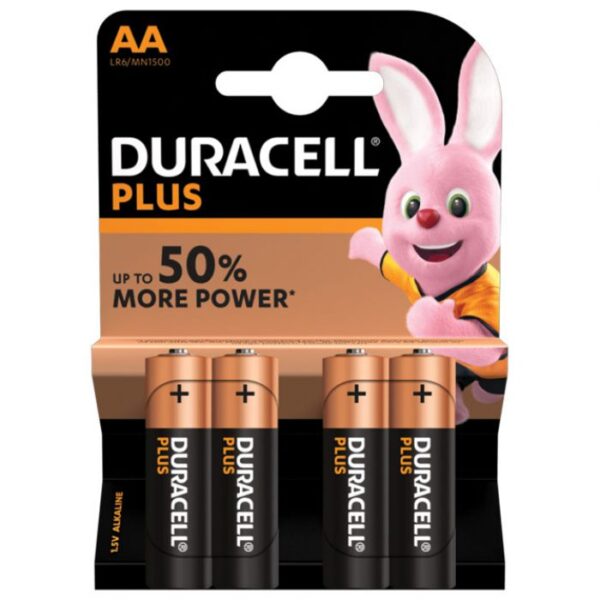 BATERIJA ALKALNA 1,5V AA PLUS PK4 DURACELL LR6 BLISTER * DO ISTEKA ZALIHA