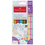 BOJE DRVENE  10BOJA GRIP 2001 PLUS 3BOJE DRVENE SPARKLE PASTEL UNICORN FABER CASTELL 201542 BLISTER