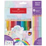 BOJE DRVENE  18BOJA GRIP 2001 PLUS 6BOJA DRVENIH SPARKLE PASTEL UNICORN FABER CASTELL 201543 BLISTER