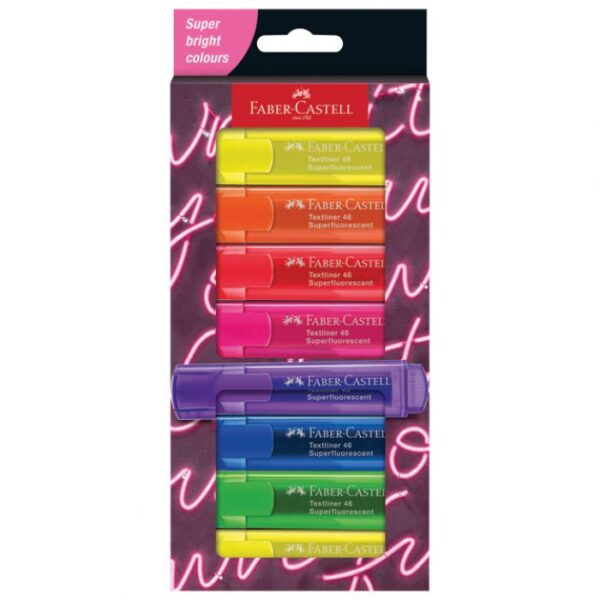 SIGNIR 1-5 MM 46 NEON KARTONSKA KUTIJA FABER CASTELL 254601/8BOJA BLISTER