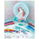 FLOMASTER ŠKOLSKI  33BOJE U METALNOJ KUTIJI CONNECTOR UNICORN FABER CASTELL 155544 - Image 3