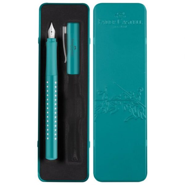 NALIVPERO SPARKLE (M) U METALNOJ KUTIJI FABER CASTELL 201516 METALIK TIRKIZNO