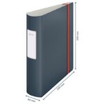 REGISTRATOR A4 ŠIROKI SAMOSTOJEĆI 180° ACTIVE COSY LEITZ 10380089 TAMNOSIVI - Image 2