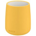 ČAŠA ZA OLOVKE KERAMIČKA OKRUGLA FI-8,5XH10,8 CM COSY LEITZ 53290019 ŽUTA