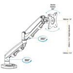 DRŽAČ ZA MONITOR JEDNOSTRUKI EPPA FELLOWES 9683201 BIJELI - Image 3