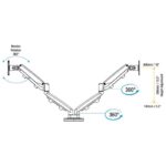 DRŽAČ MONITORA DVOSTRUKI EPPA FELLOWES 9683301 SREBRNI - Image 3