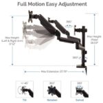 DRŽAČ ZA MONITOR TROSTRUKI PLATINUM FELLOWES 8042601 CRNI - Image 4