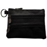 NOVČANIK ZA SITAN NOVAC KOŽNI UNISEX S ALKICOM 30442 CRNI