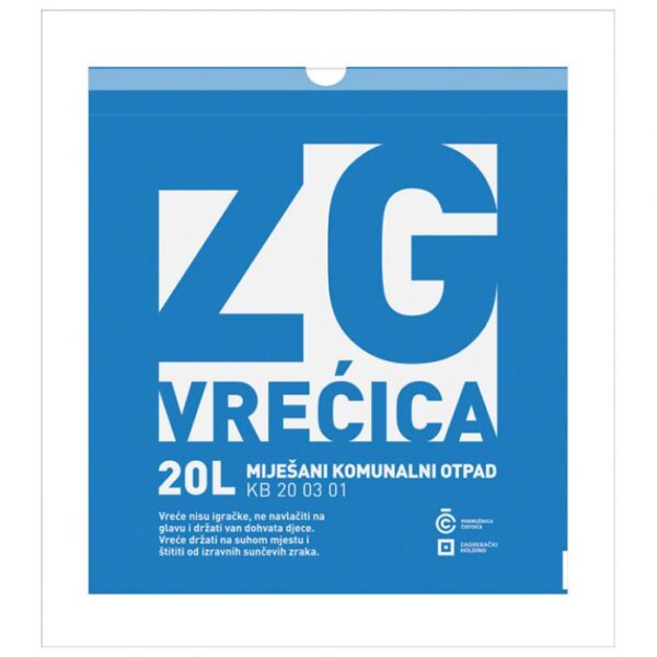 VREĆICA ZG ZA MIJEŠANI KOMUNALNI OTPAD 20L PK10