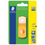 ŠILJILO-GUMICA PVC S PVC KUTIJOM 1RUPA STAEDTLER 511SEF40BK NEON NARANČASTA BLISTER * DO ISTEKA ZALIHA