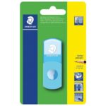 ŠILJILO-GUMICA PVC S PVC KUTIJOM 1RUPA STAEDTLER 511SEF30BK NEON TIRKIZNA BLISTER * DO ISTEKA ZALIHA