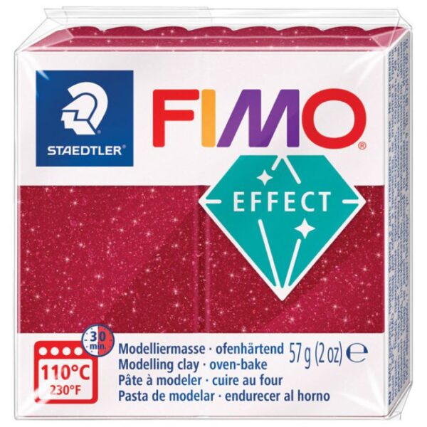 MASA ZA MODELIRANJE   57G FIMO EFFECT GALAXY STAEDTLER 8010-202 CRVENA