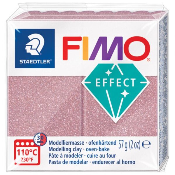 MASA ZA MODELIRANJE   57G FIMO EFFECT GLITTER STAEDTLER 8010-212 GLITTER ZLATNO-ROZA
