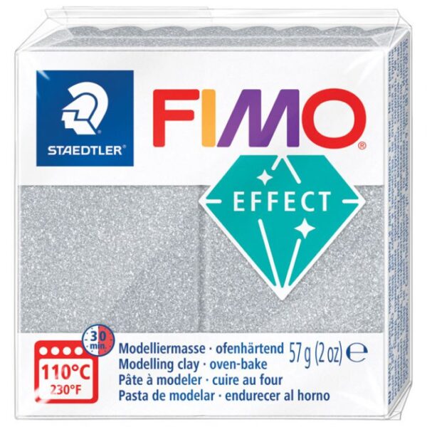 MASA ZA MODELIRANJE   57G FIMO EFFECT GLITTER STAEDTLER 8010-812 GLITTER SREBRNA