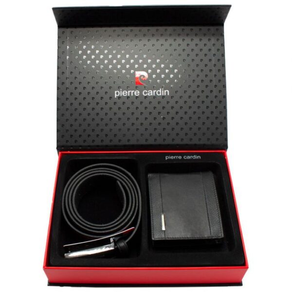 SET KOŽNI MUŠKI PIERRE CARDIN CRNI