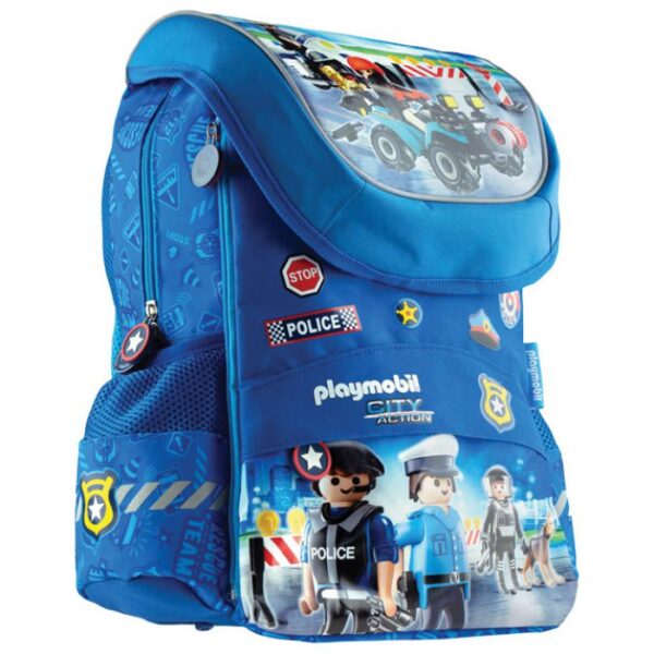 TORBA ŠKOLSKA ANATOMSKA SET 5/1 PLAYMOBIL POLICEMAN 502020091