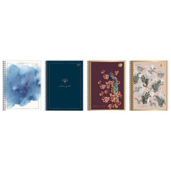 BLOK KOLEGIJ A6 KARO  80L METALLIC SATIN GOLD INTERDRUK