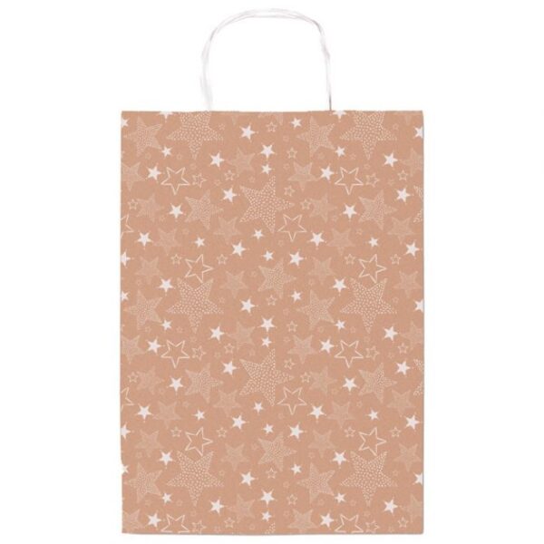 VREĆICE UKRASNE 16X21X8 CM ZVIJEZDICE REX-SAUL SADOCH SDF16-261F SMEĐA/BIJELA