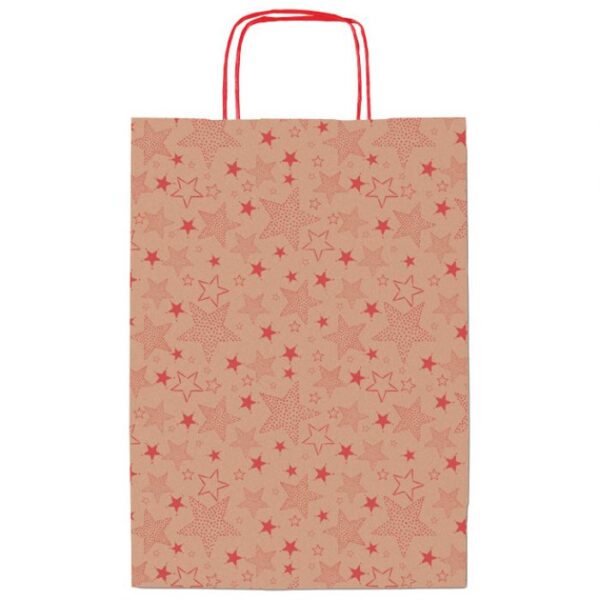 VREĆICE UKRASNE 26X36X12 CM ZVIJEZDICE REX-SAUL SADOCH SDF26-260F SMEĐA/CRVENA