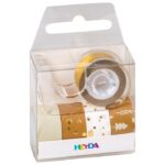 TRAKA DECO LJEPLJIVA 12 MMX3M NOVOGODIŠNJA S UZORKOM PK5 HEYDA 20-35845 38 ZLATNA BLISTER