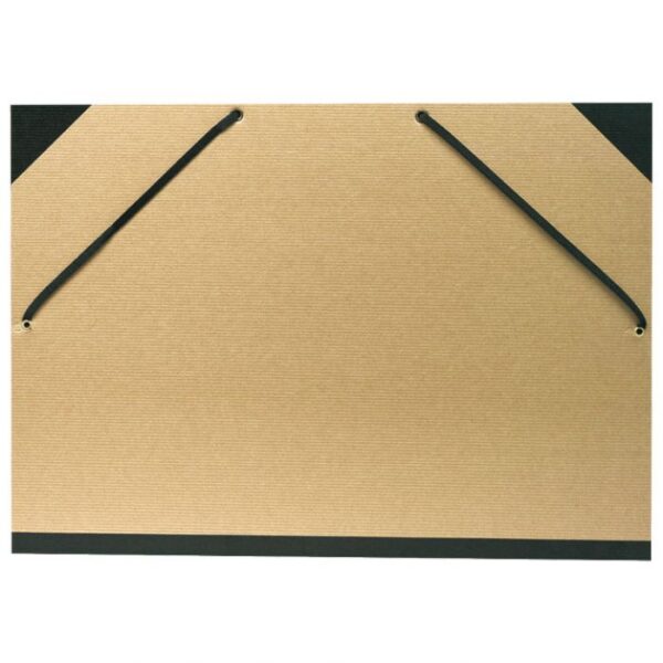 MAPA KARTONSKA SA GUMICOM I CRNIM RUBOVIMA 32X45 CM(A3) EXACOMPTA 544100E NATUR