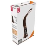 SVJETILJKA STOLNA LED BUSINESS UMJETNA KOŽA AVIDE SMEĐA - Image 2