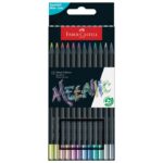 BOJE DRVENE  12BOJA TROKUTASTE BLACK EDITION METALLIC FABER CASTELL 116415 BLISTER * DO ISTEKA ZALIHA