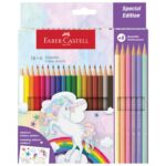 BOJE DRVENE  18BOJA  PLUS 6BOJA DRVENIH PASTEL UNICORN FABER CASTELL 111221 BLISTER