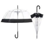 KIŠOBRAN AUTOMATIK S PLASTIČNOM RUČKOM POE TIME PERLETTI 26273 PROZIRAN-SA CRNIM RUBOM * DO ISTEKA ZALIHA