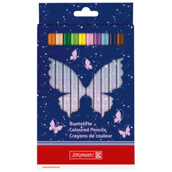 BOJE DRVENE  12BOJA JUMBO TROKUTASTE BUTTERFLY BRUNNEN 10-29856 322 BLISTER