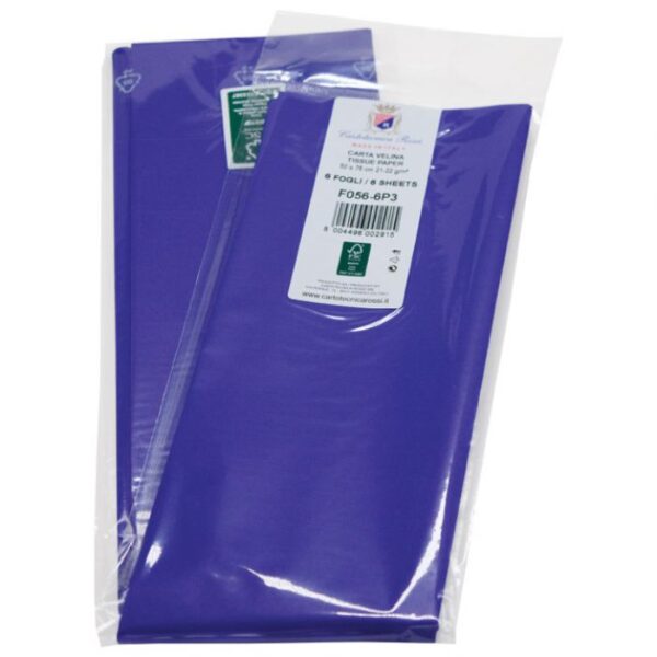 PAPIR UKRASNI TISSUE 50X76 CM PK6 CARTOTECNICA ROSSI F056 PLAVI BLISTER