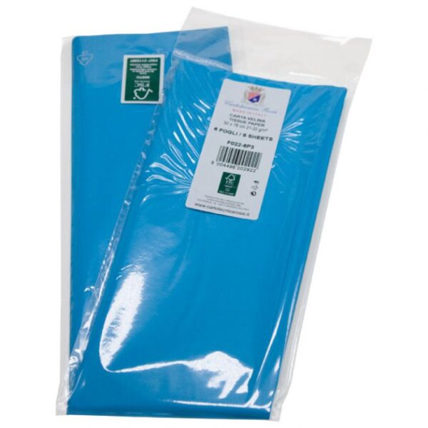 PAPIR UKRASNI TISSUE 50X76 CM PK6 CARTOTECNICA ROSSI F022 TIRKIZNI BLISTER