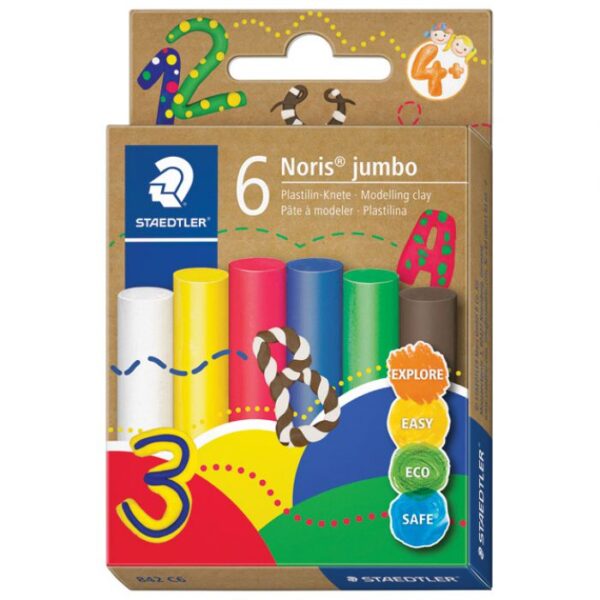 PLASTELIN  6BOJA NORIS JUMBO STAEDTLER 842 C6 BLISTER