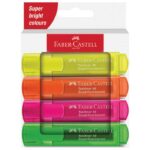 SIGNIR 1-5 MM 46 SUPERFLUORESCENT KART.KUTIJA FABER CASTELL 254644/4BOJE BLISTER