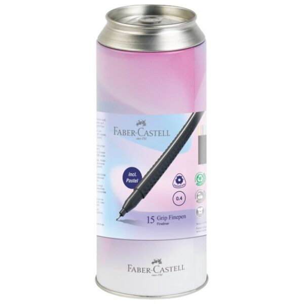 FLOMASTER FINELINER 0,4 MM GRIP 15BOJA U MET.KUTIJI FABER CASTELL 151617 SORTIRANO * DO ISTEKA ZALIHA